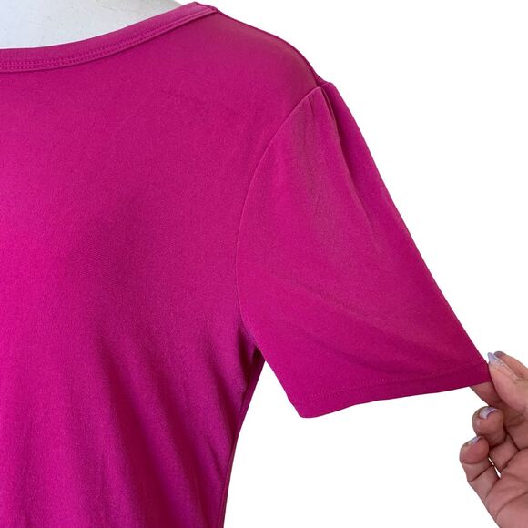 Kenneth Cole Short Sleeve Pink Midi Shift Dress Round Neck size M - Picture 5 of 9